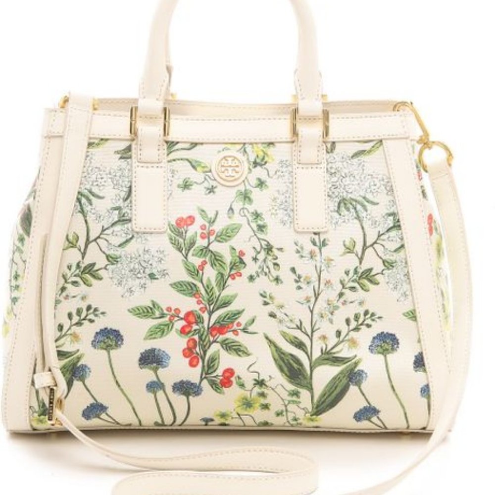 Tory Burch Robinson Watercolor Botanical Tote
